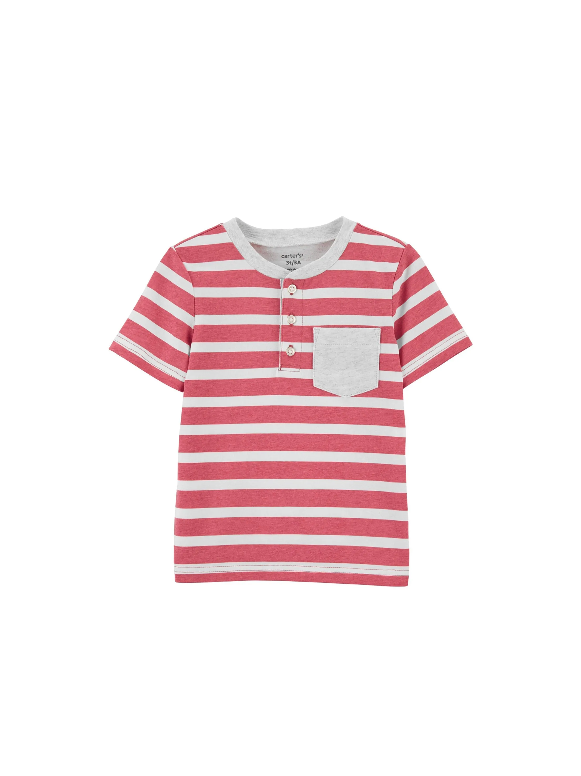 Kid's Boy Striped T-Shirt,Red/White