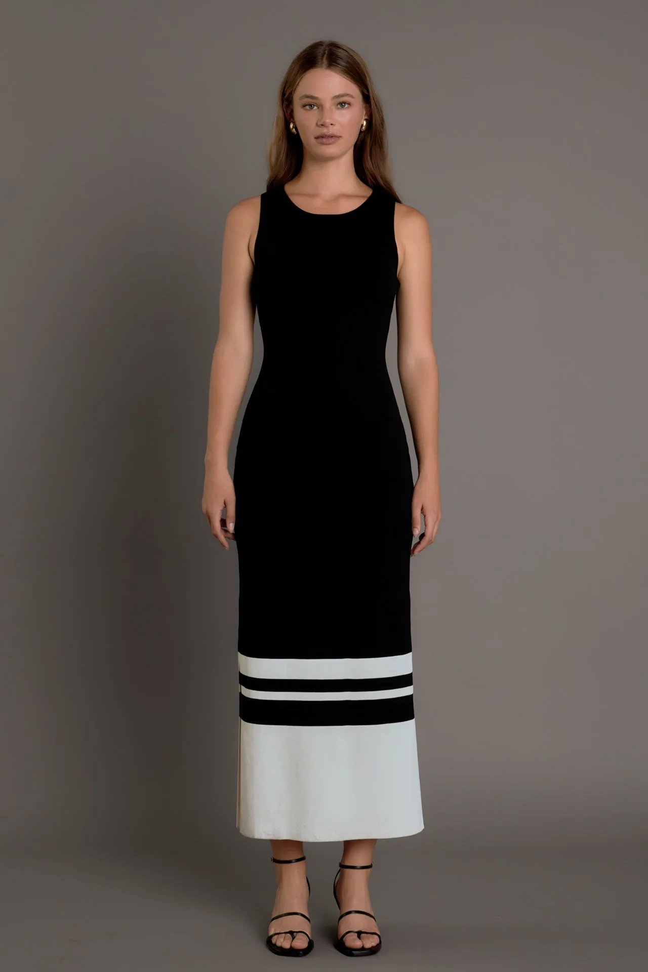 Knit Block Maxi Dress