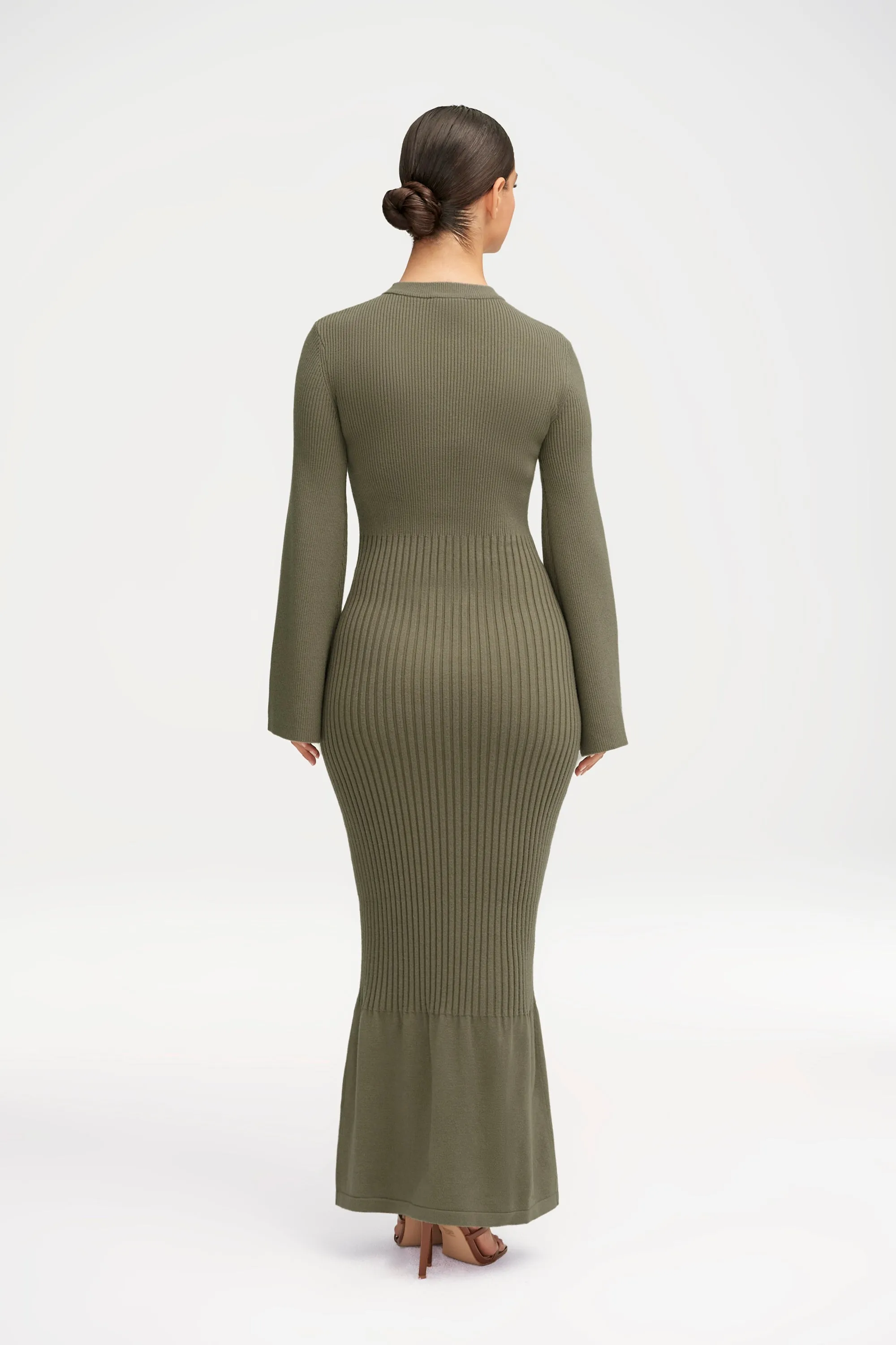 Kourtney Ribbed Knit Maxi Dress - Sage