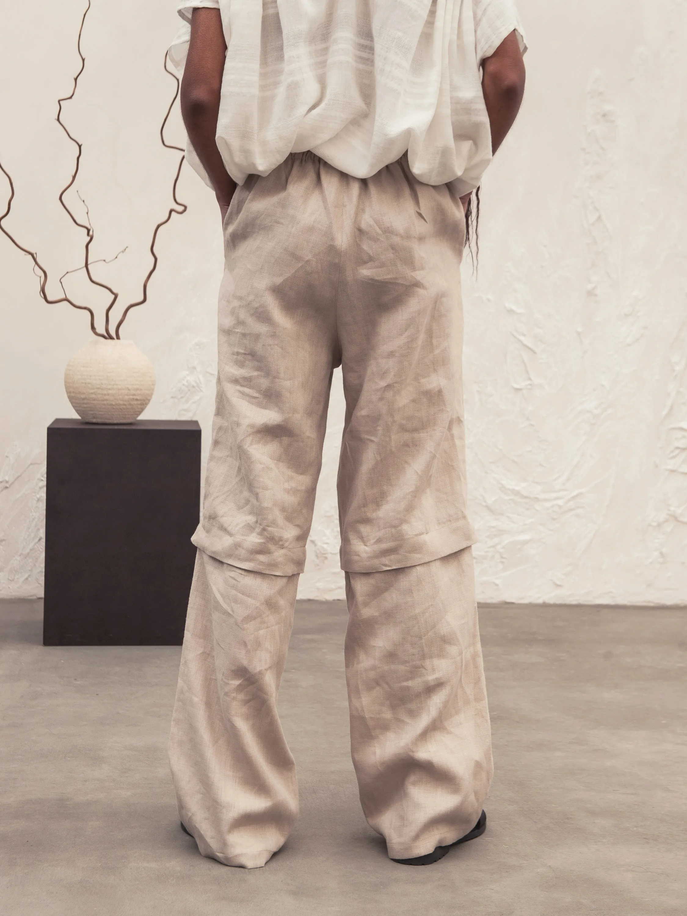 Kris Transformed Linen Pants 2 in 1