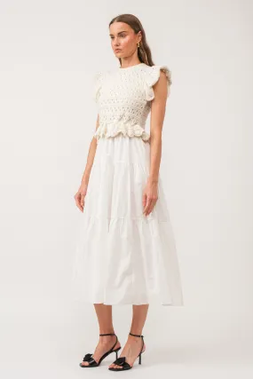 LAURA KNIT AND COTTON DRESS