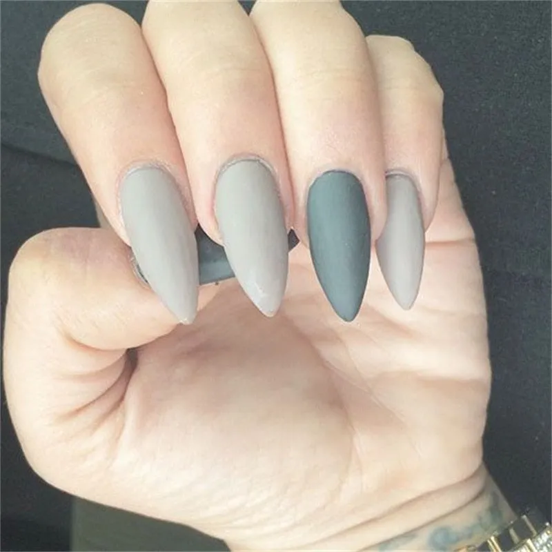 LEMOOC 8ml Matte Top Coat Color UV Gel Nail Polish Gray Series Semi Permanent Soak Off UV Gel Varnish DIY Nail Art Gel Paint