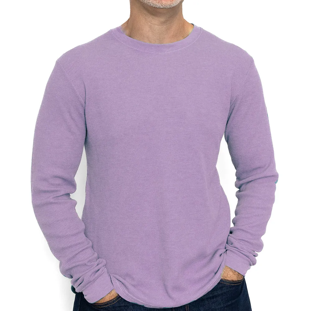 Lilac Purple Heather Baby Thermal Long Sleeve Shirt (One Piece Size S Available)