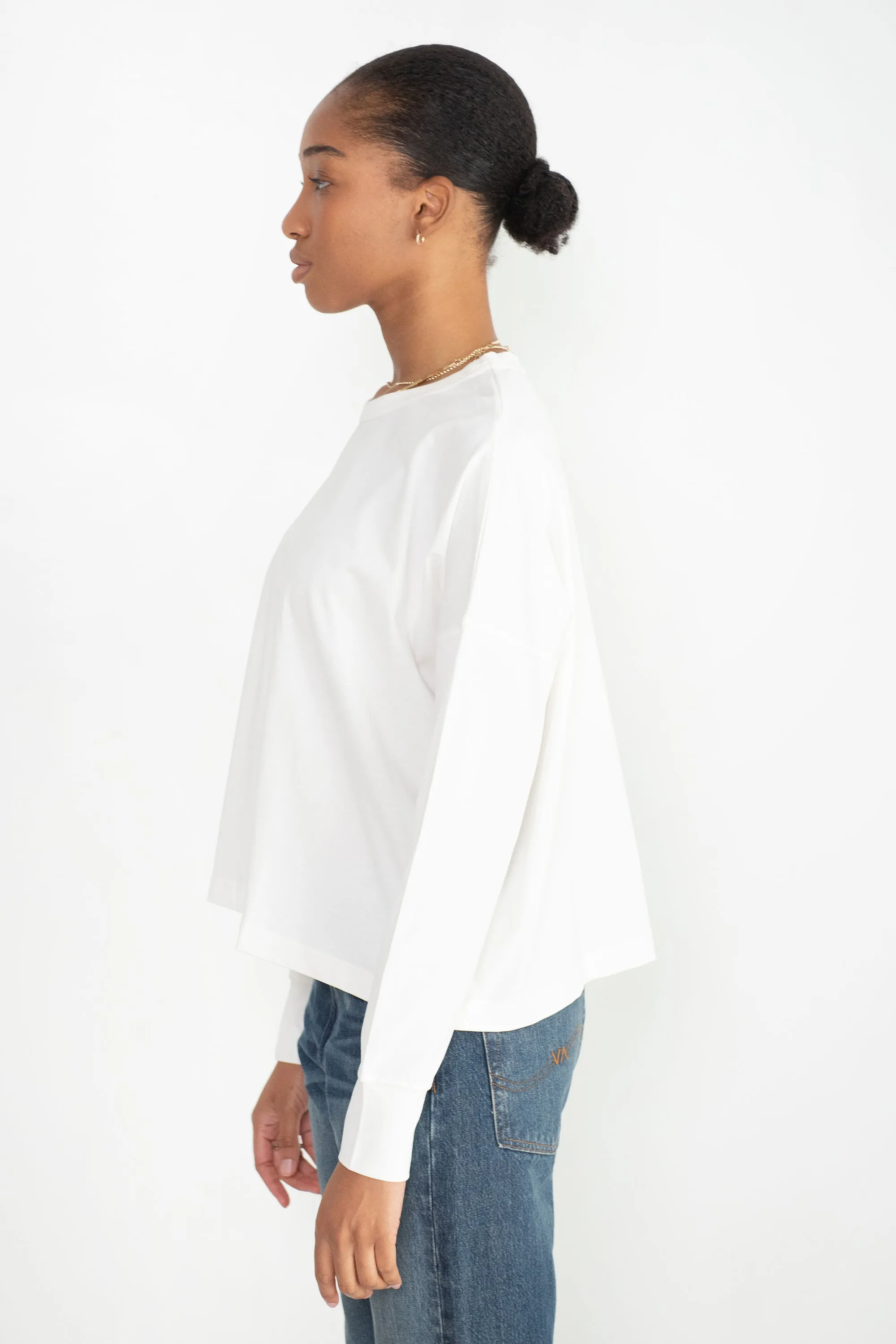 Loop Long Sleeve T-Shirt, Optic White