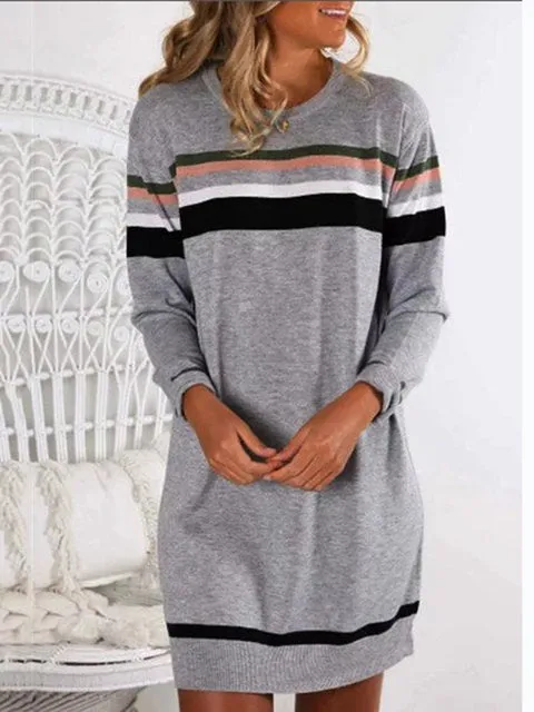 Loose Bottoming T Shirt Ladies Round Neck Long Sleeve