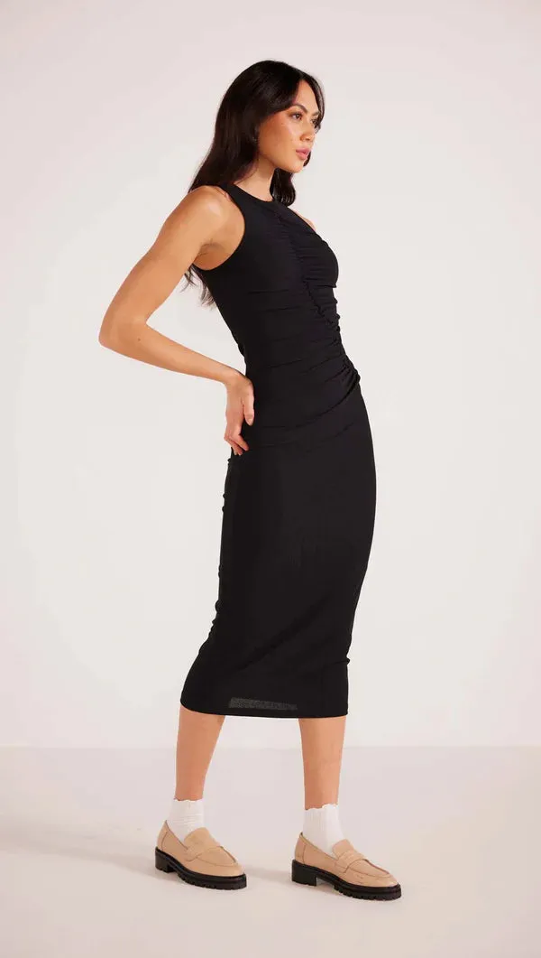 LOUIS ASYMMETRIC MIDI DRESS