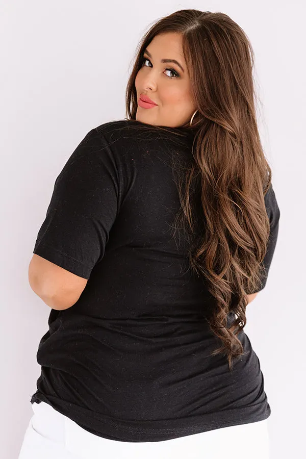 Mama Leopard Shift Tee In Black Curves