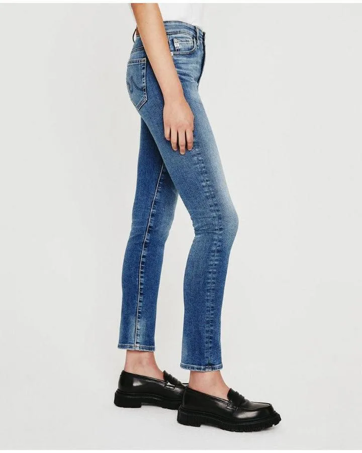 Mari High Rise Slim Straight Leg Ankle Jeans