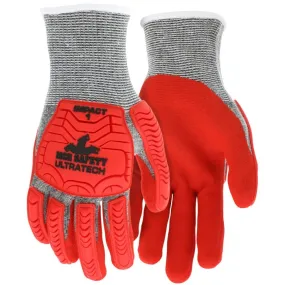 MCR Safety UltraTech UT1954XL 13 Gauge HyperMax Shell Mechanics Gloves, Gray, X-Large, 1 Pair