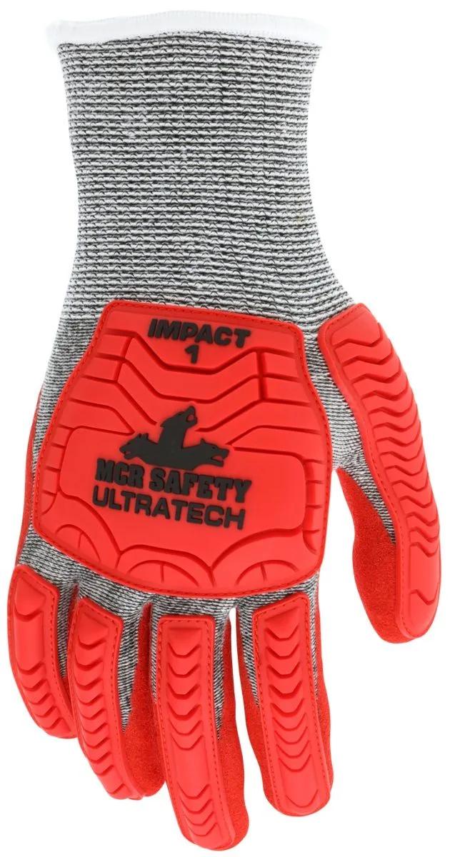 MCR Safety UltraTech UT1954XL 13 Gauge HyperMax Shell Mechanics Gloves, Gray, X-Large, 1 Pair