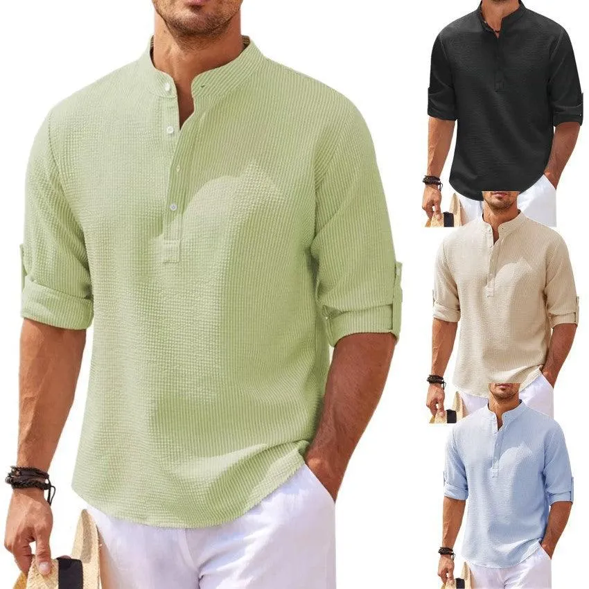 Men's Casual Shirt Top European And American