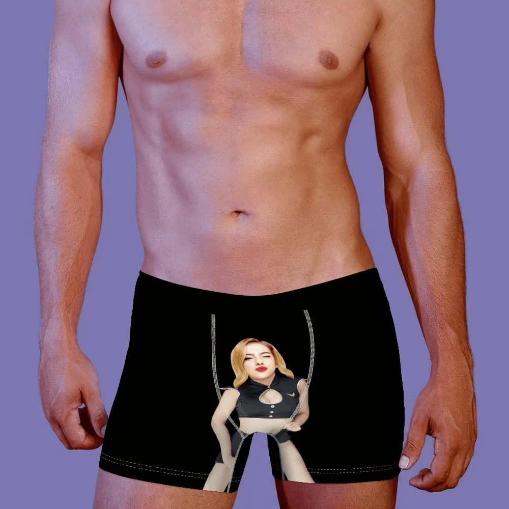 Men's Custom Face Boxer Shorts, Put Face On Underwear-Sexy Woman