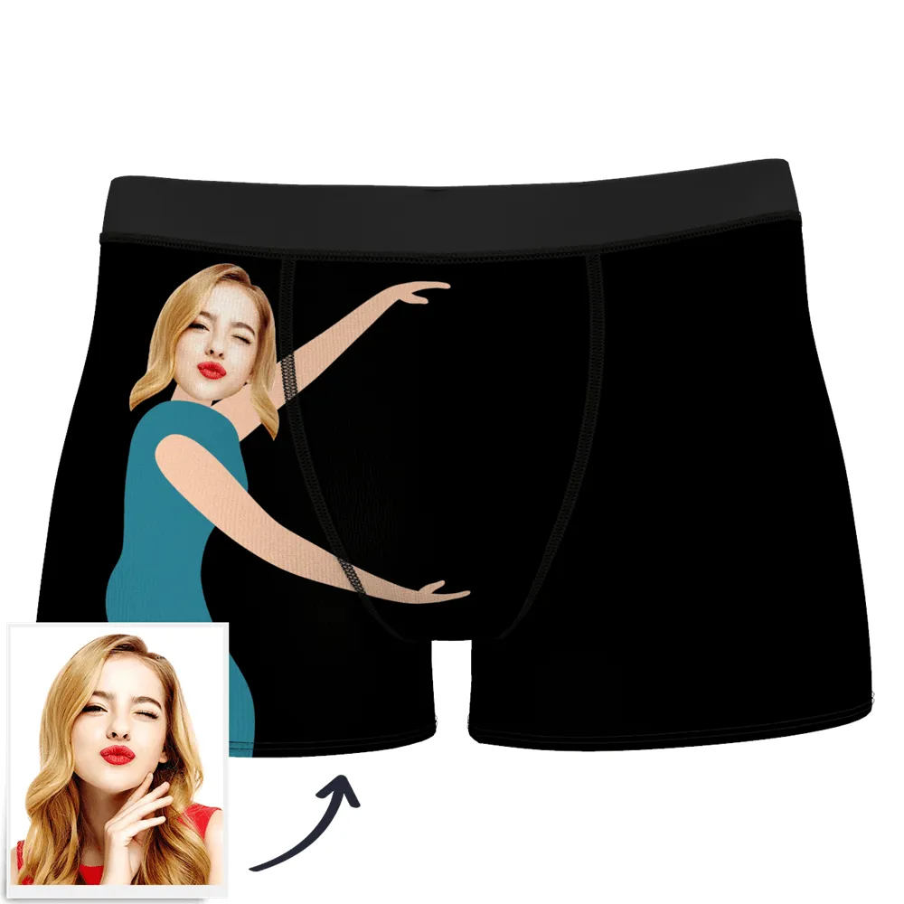 Men's Custom Face On Body Boxer Shorts - probably has such a long