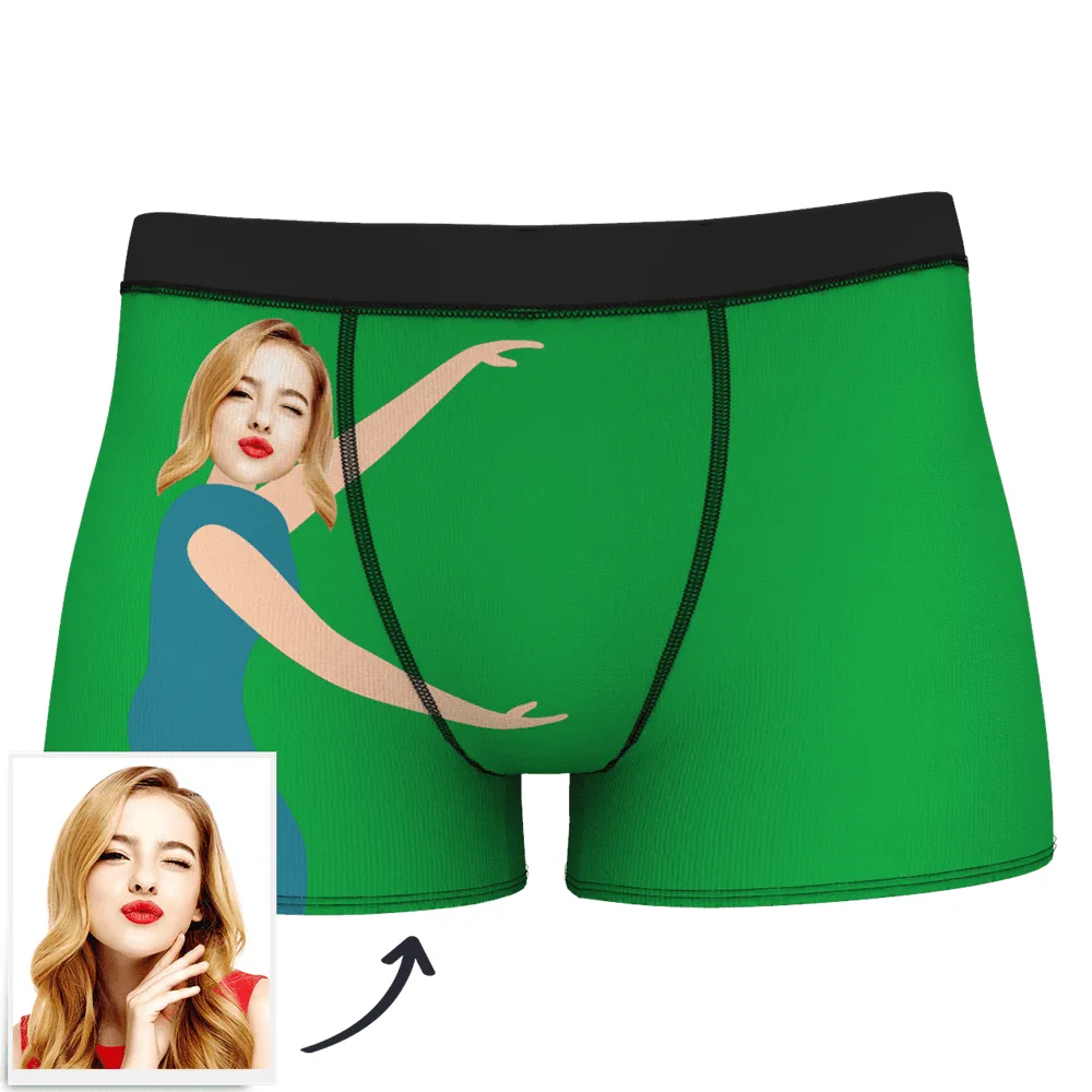 Men's Custom Face On Body Boxer Shorts - probably has such a long