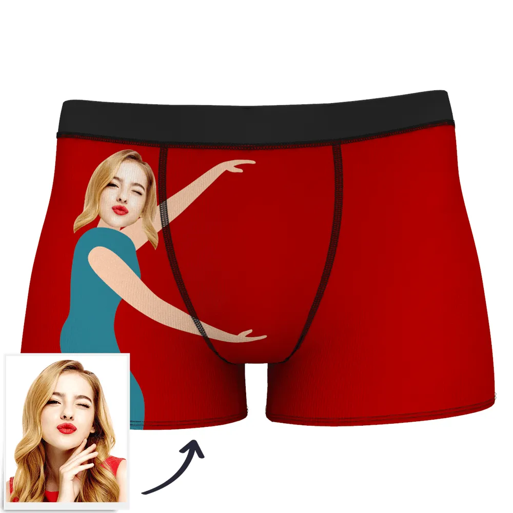 Men's Custom Face On Body Boxer Shorts - probably has such a long