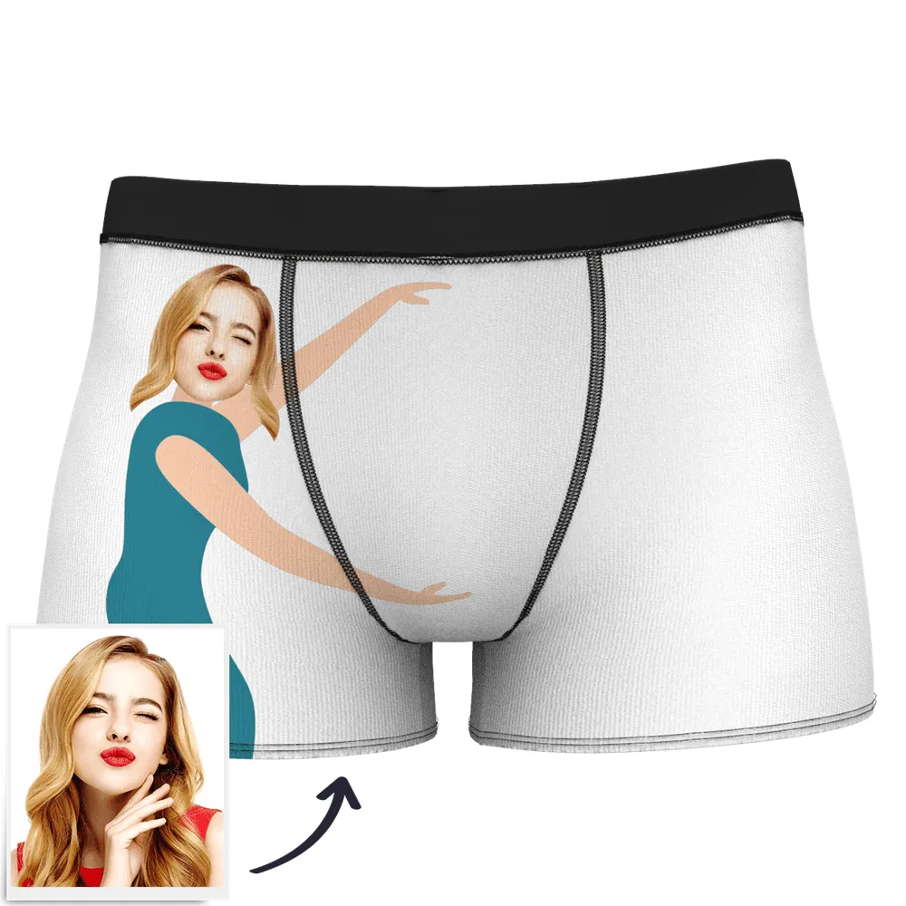 Men's Custom Face On Body Boxer Shorts - probably has such a long