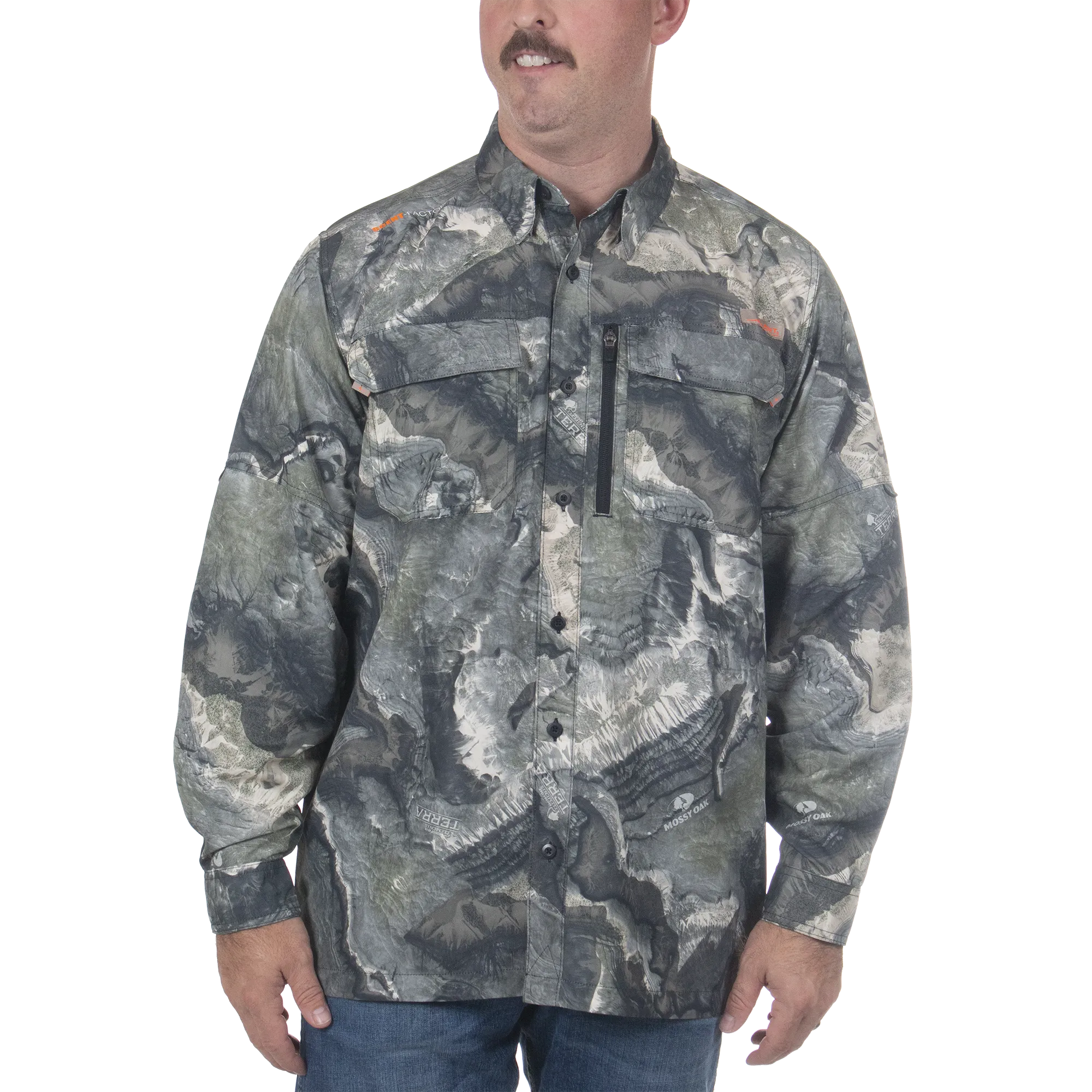 Men's Hatcher Pass Long Sleeve Camo Guide Shirt