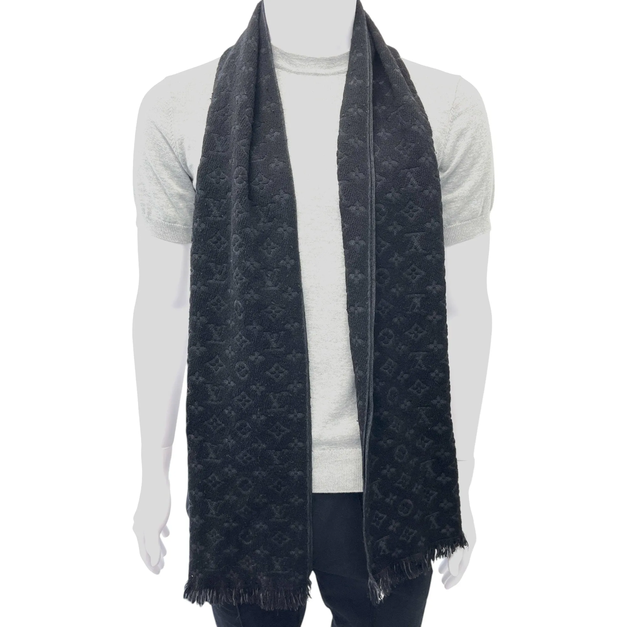 Men's Monogram Classic Scarf Black