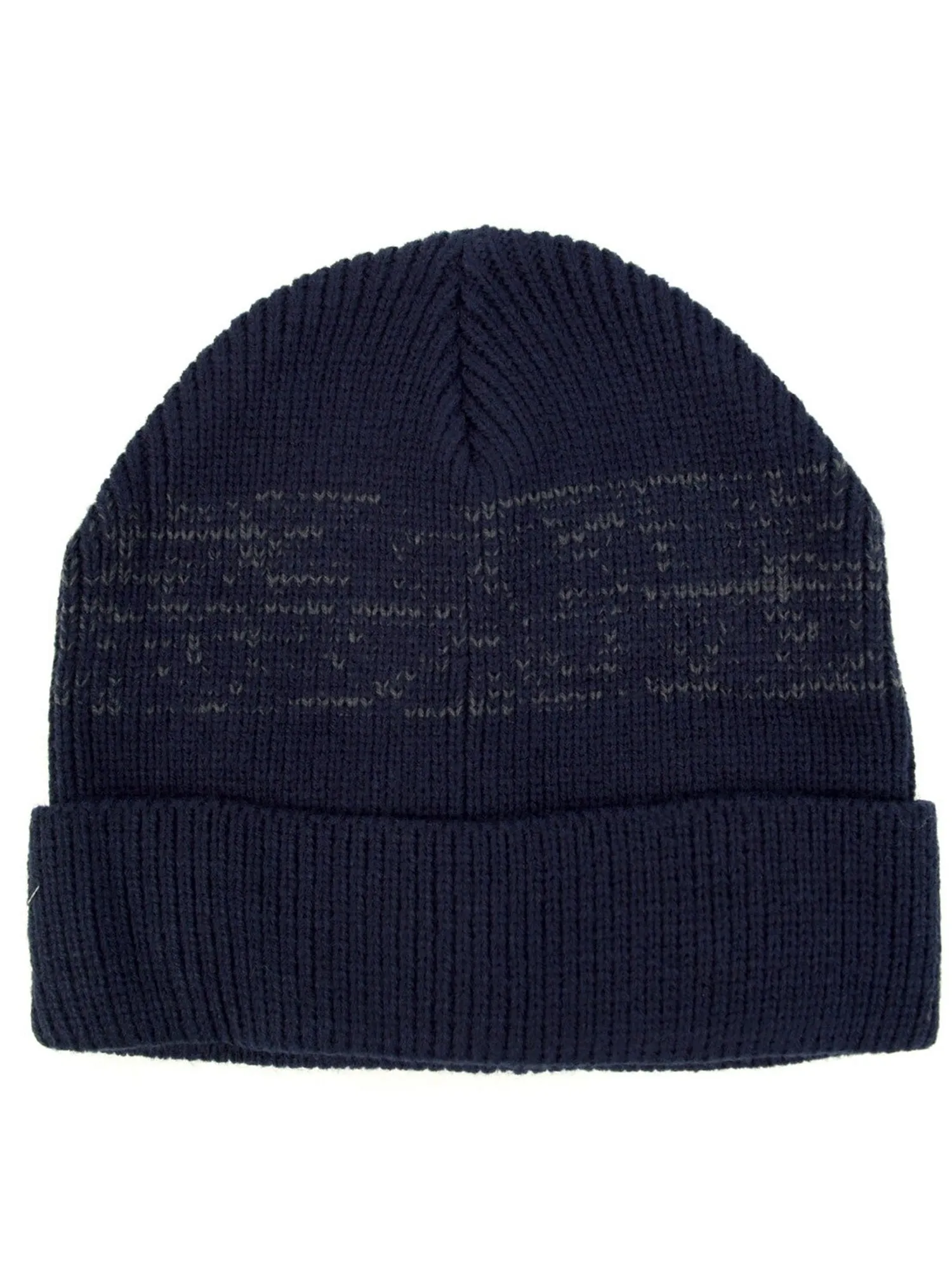 Men's Navy Acrylic Knit Scarf and Hat Set