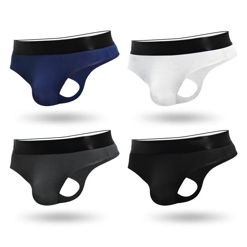 Mesh Style Ice Silk Cool Comfortable Men's Thong - ON SALE - 29.99 USD Get 4 Pieces