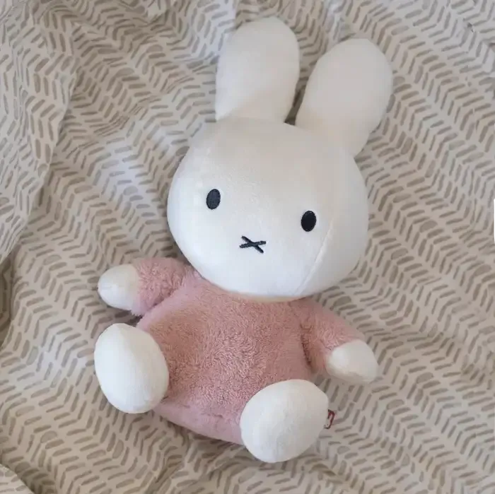 Miffy Bunny Cuddle Soft and Fluffy 35cm Rattle - Pink