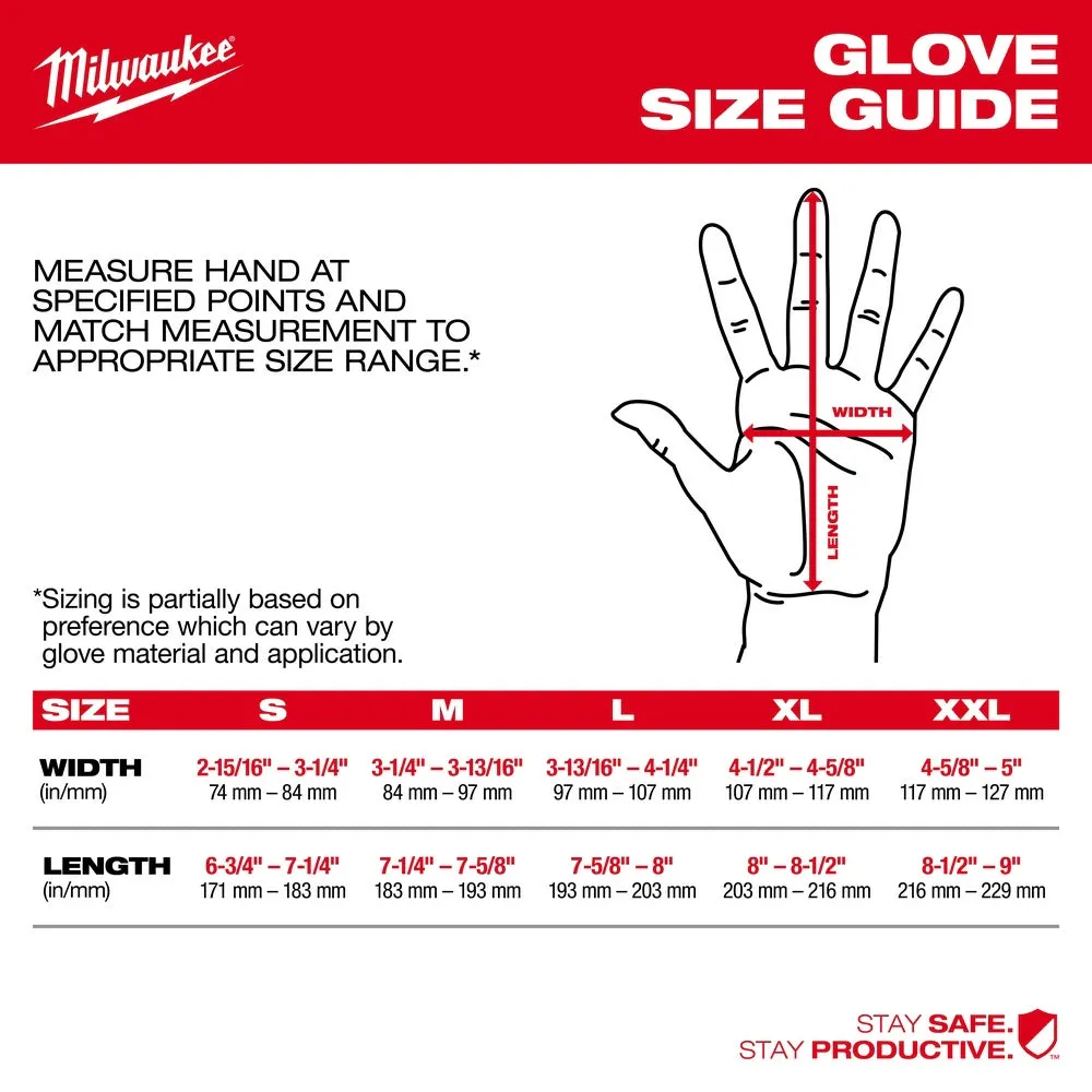 Milwaukee 48-73-7001B 12 Pair Cut Level 6 High-Dexterity Nitrile Dipped Gloves - M