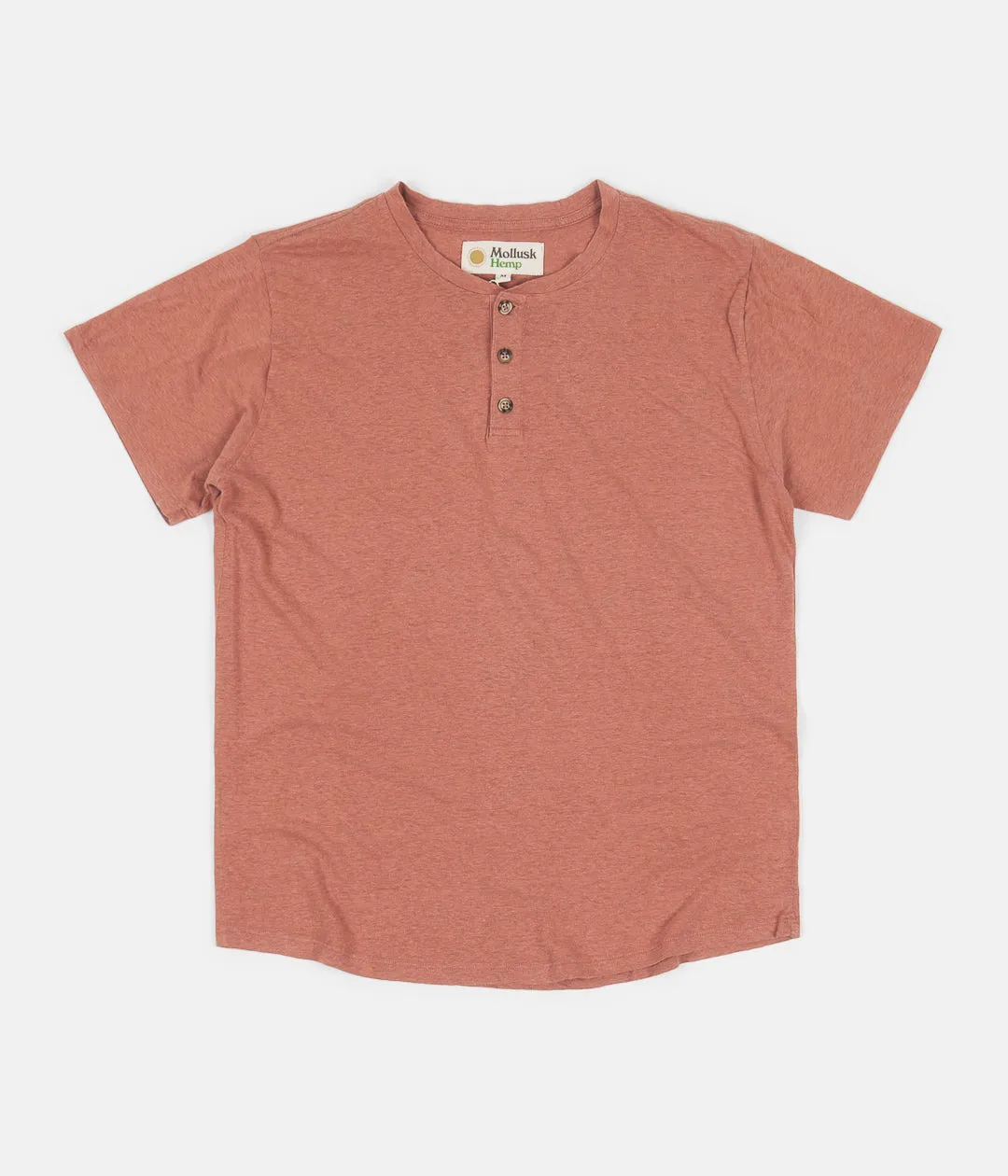 Mollusk Short Sleeve Henley T-Shirt - Mars Dust