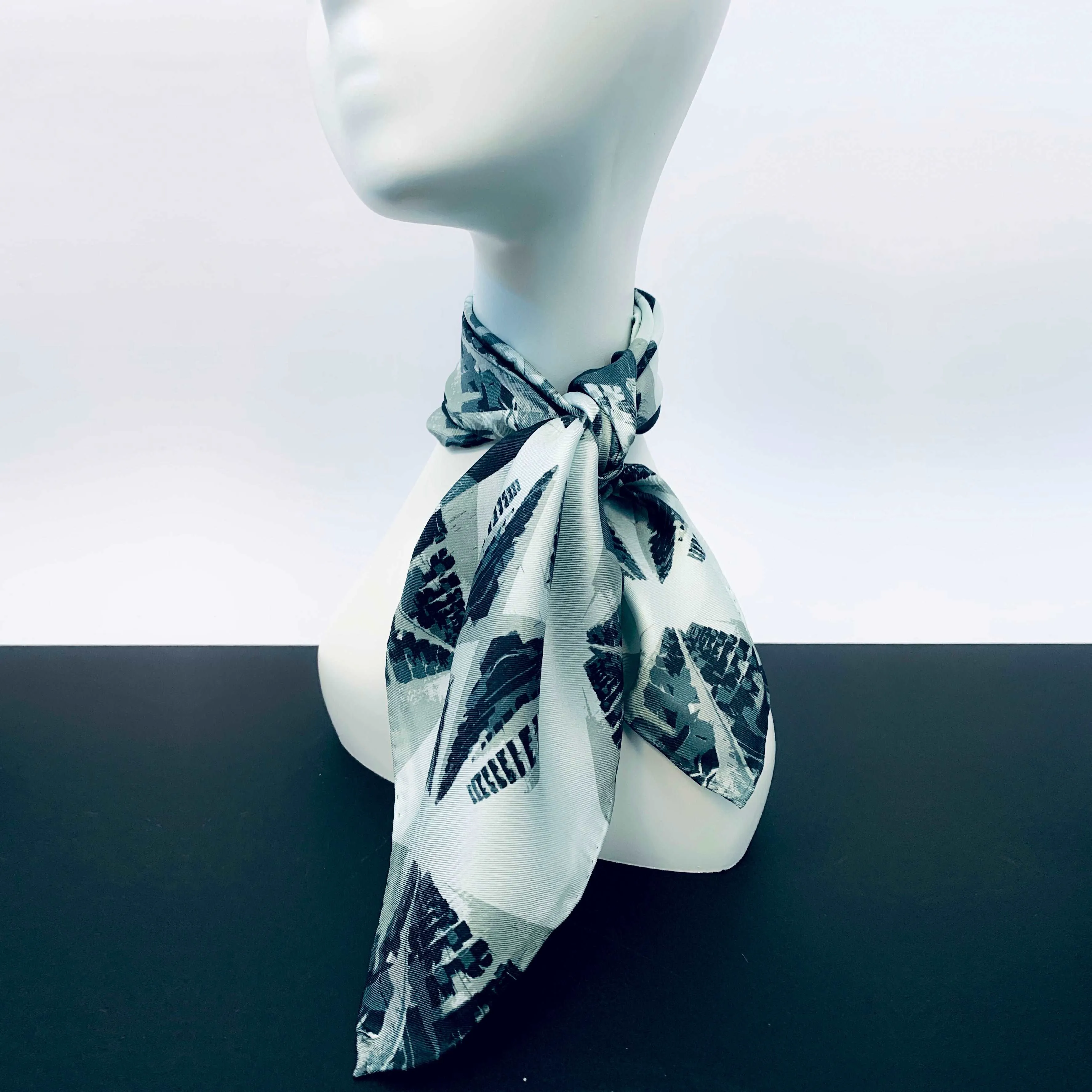 Monochrome : Memories of Home - Premium Silk Scarf 60/90