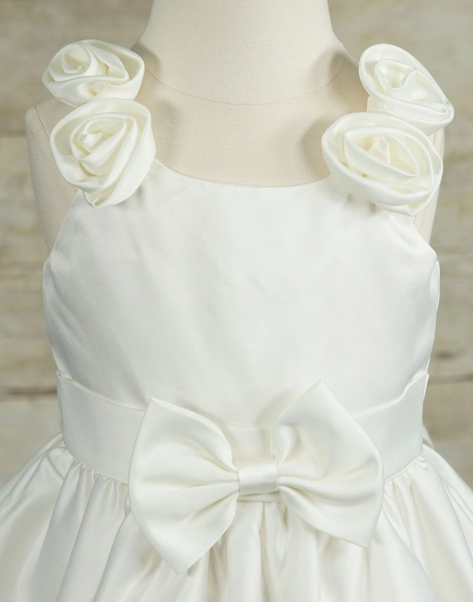 Mystic White Floriated Taffeta Dress