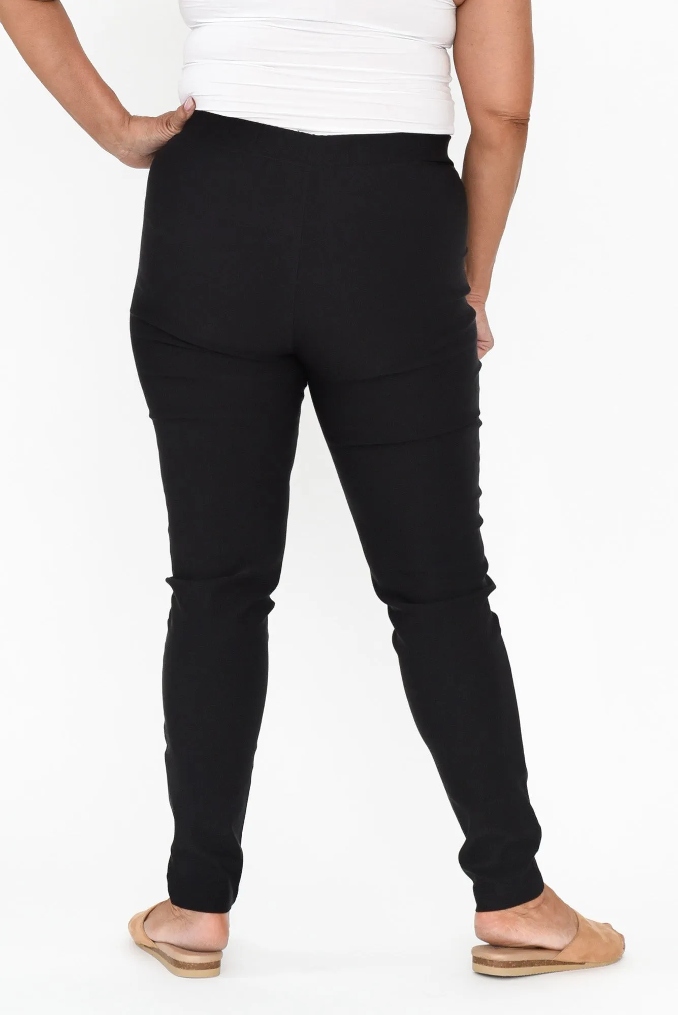 Olympia Black Straight Pants