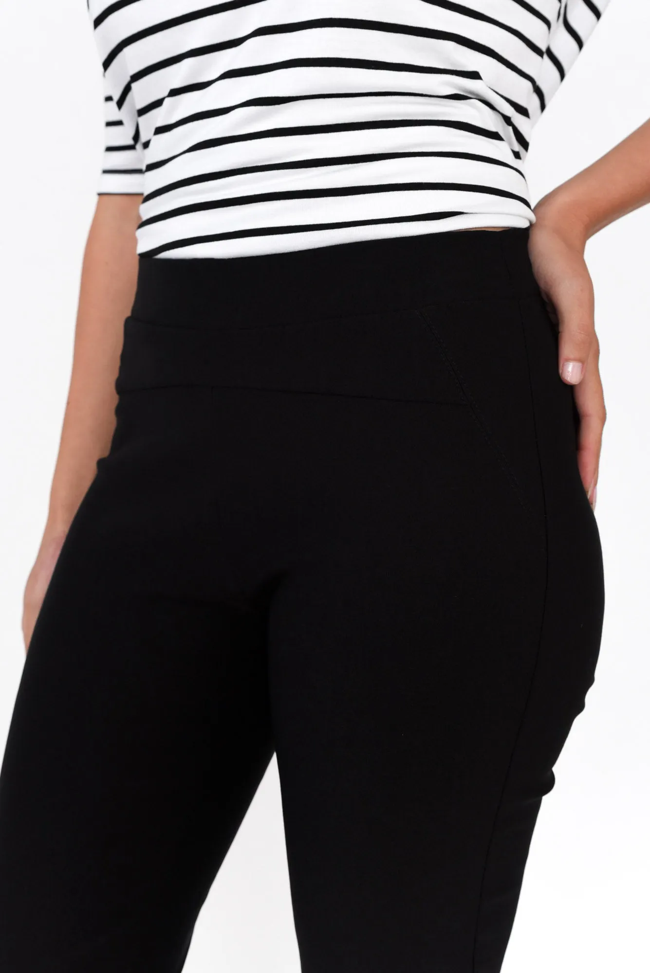 Olympia Black Straight Pants