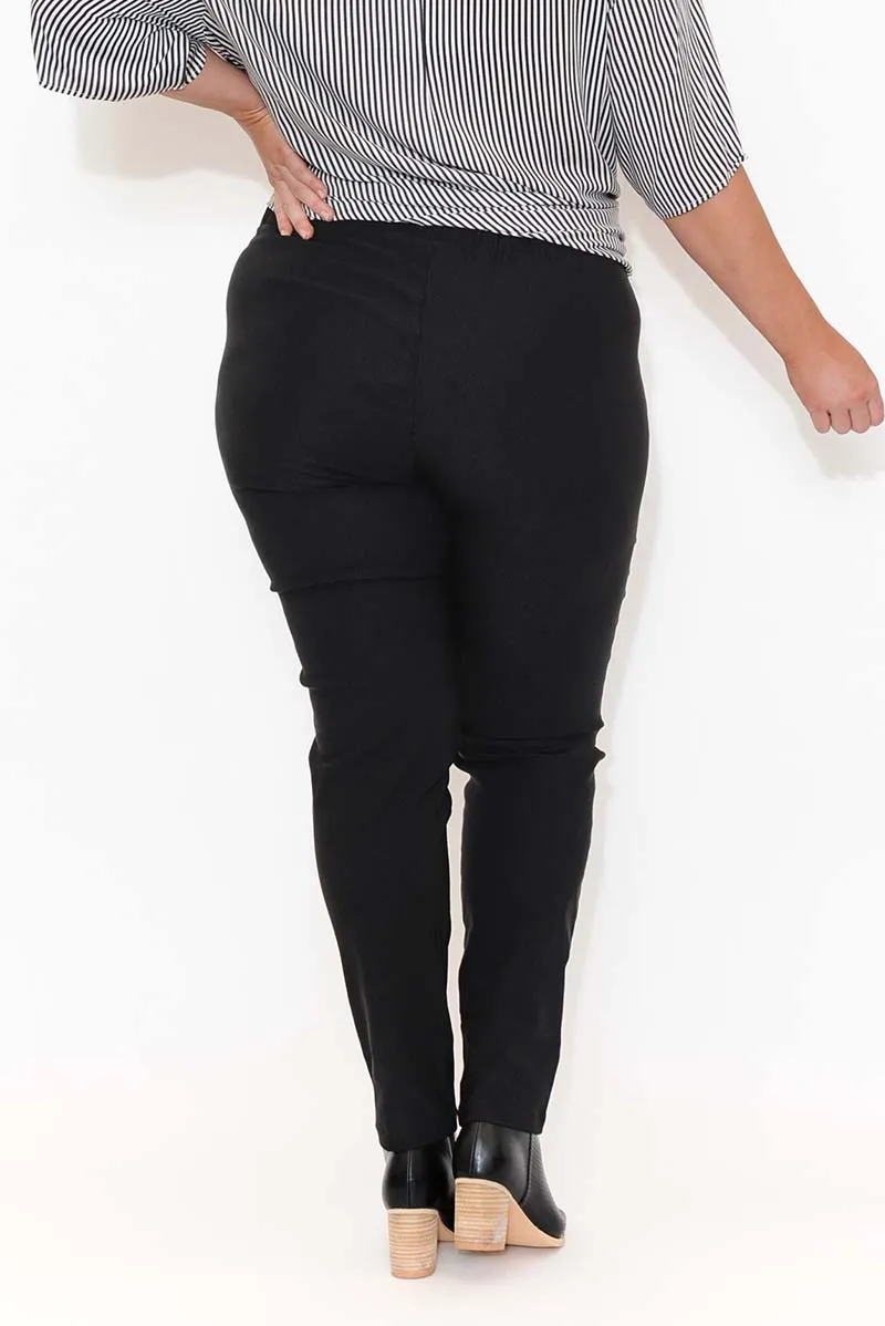 Olympia Black Straight Pants