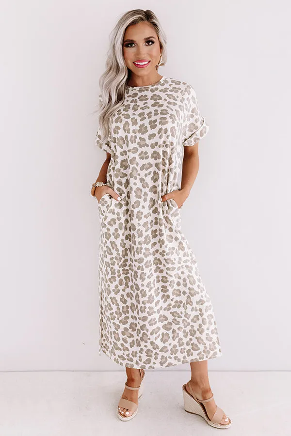 One Wish Away Leopard Midi In Birch