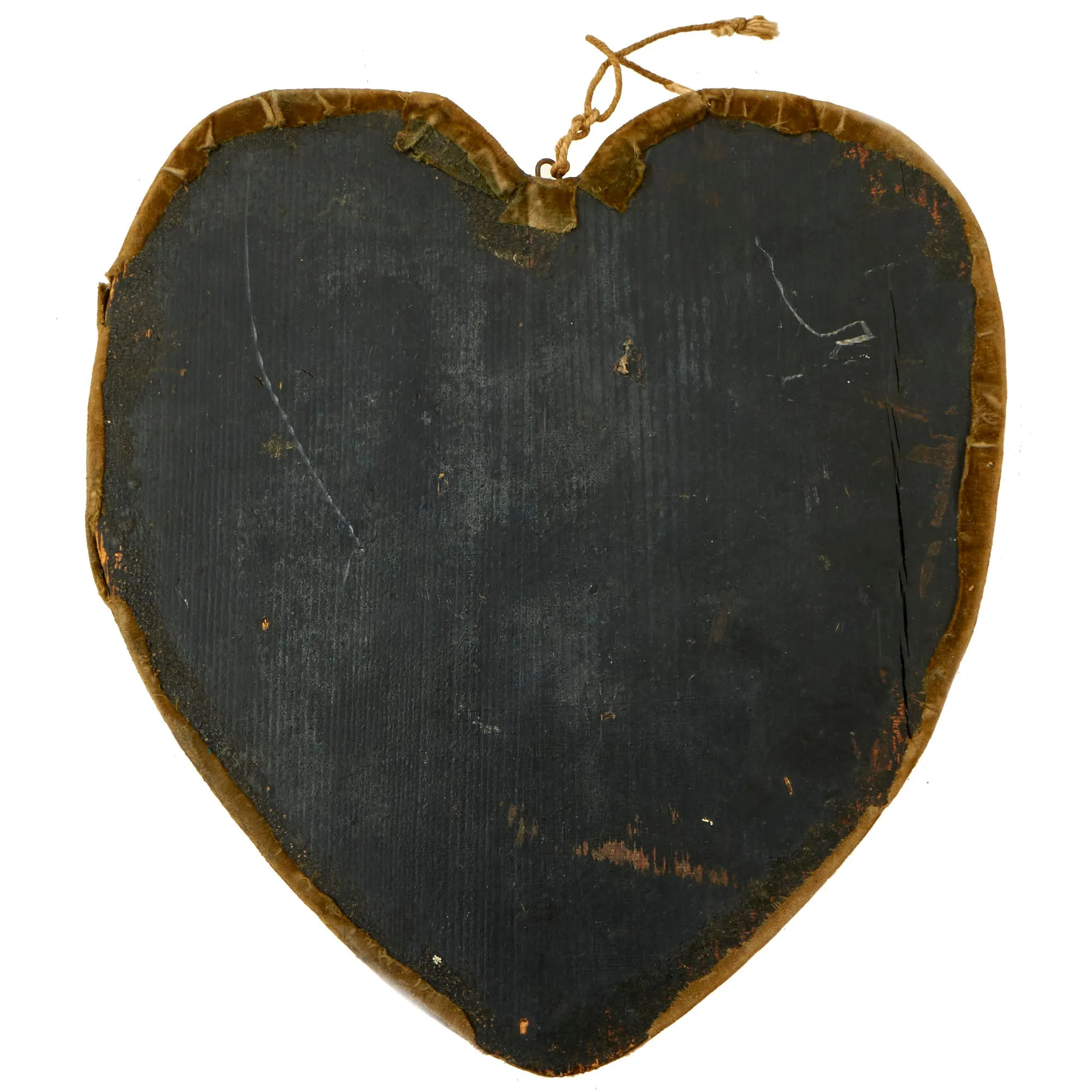 Original British WWI Era Heart Shaped Trench Art For The Durham Light Infantry With Buttons, Insignia and Imperial German Prussian Wappen Pickelhaube Plate