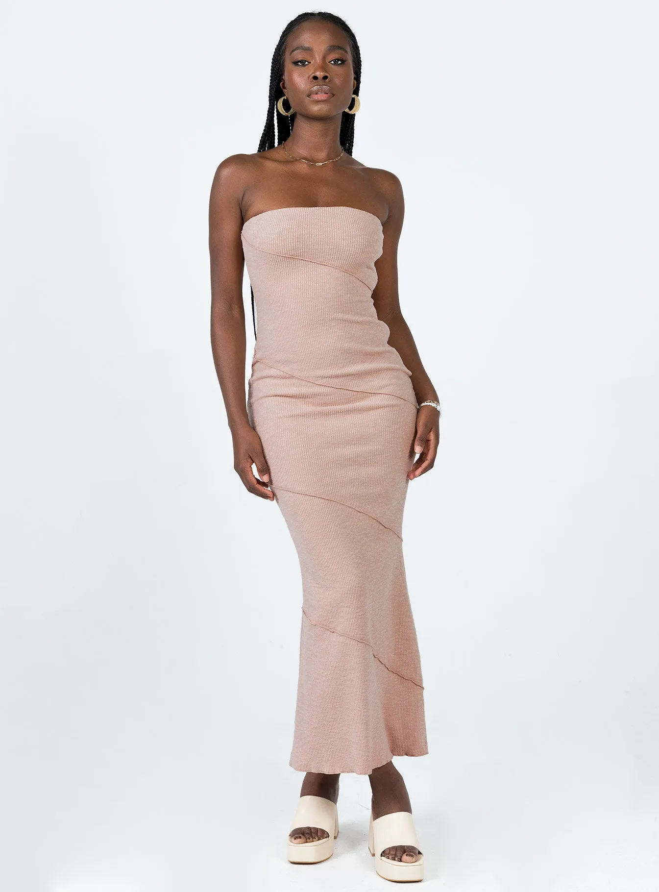 Oscar Midi Dress Dusty Pink