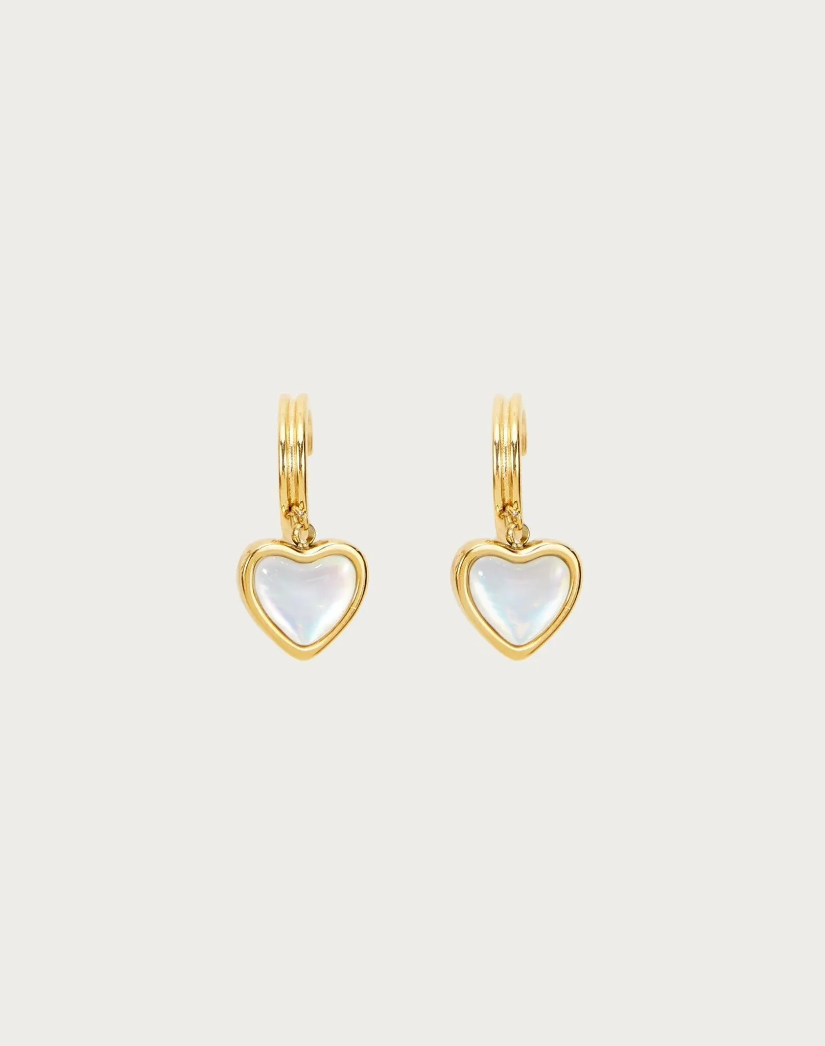 Pearlescent Heart Earrings