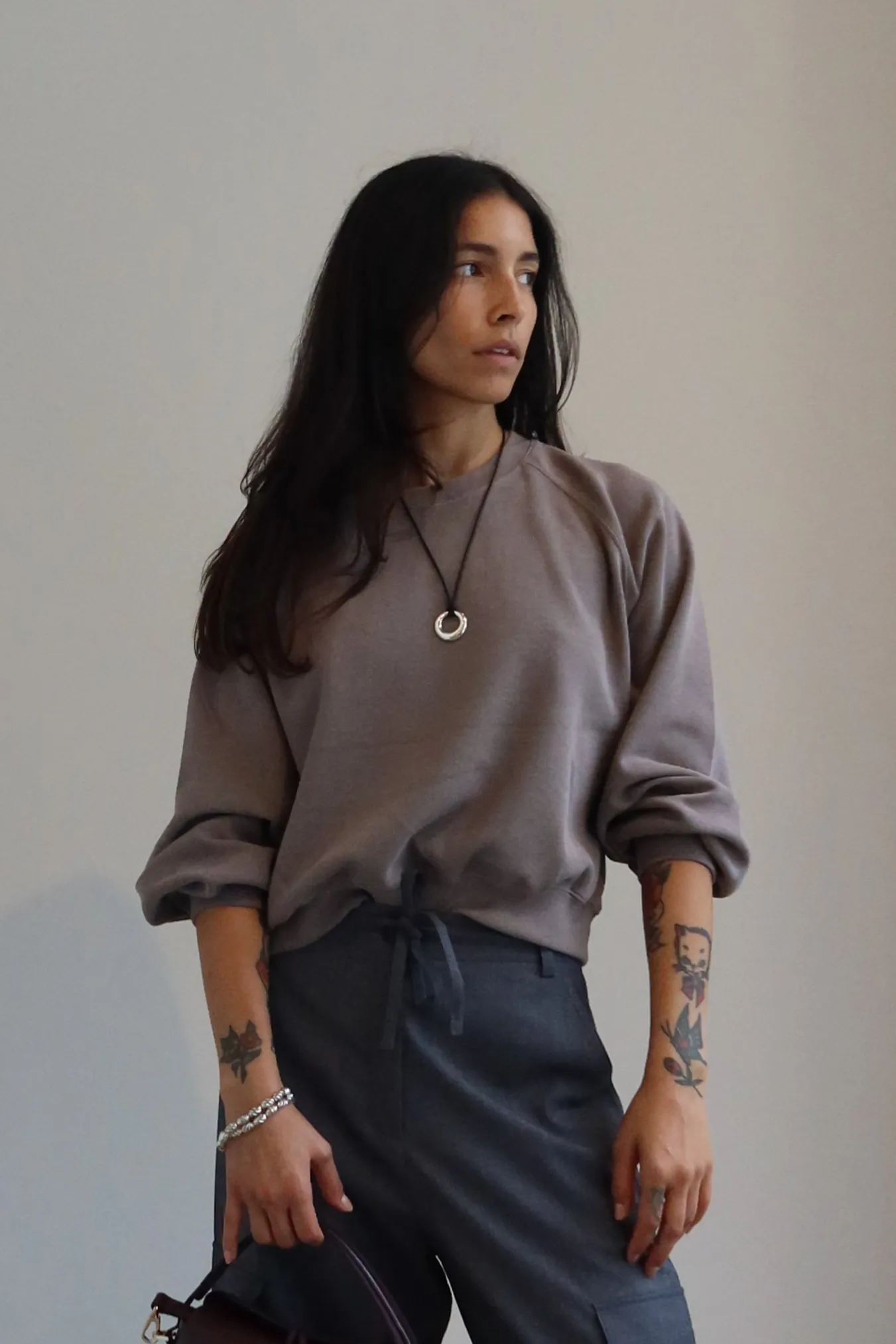 Pewter Raglan Sleeve Sweatshirt