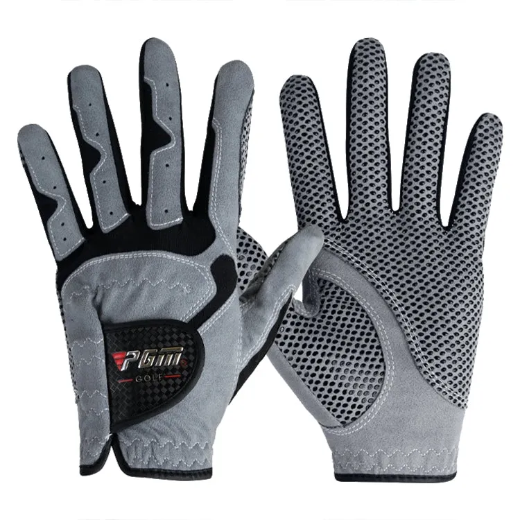 PGM Golf Left Hand Microfiber Cloth Anti-Slip Single Gloves for Men (Color:Grey Size:23)