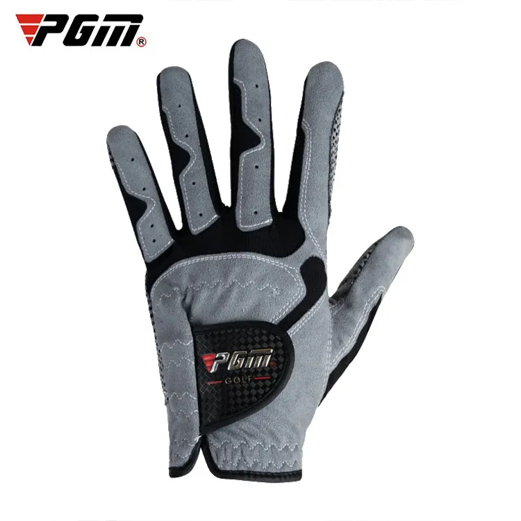 PGM Golf Left Hand Microfiber Cloth Anti-Slip Single Gloves for Men (Color:Grey Size:23)