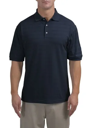 PING COLLECTION - DRY-FIBER DYNAMICS Pique Jacquard Textured Sport Shirt with UV Protectio