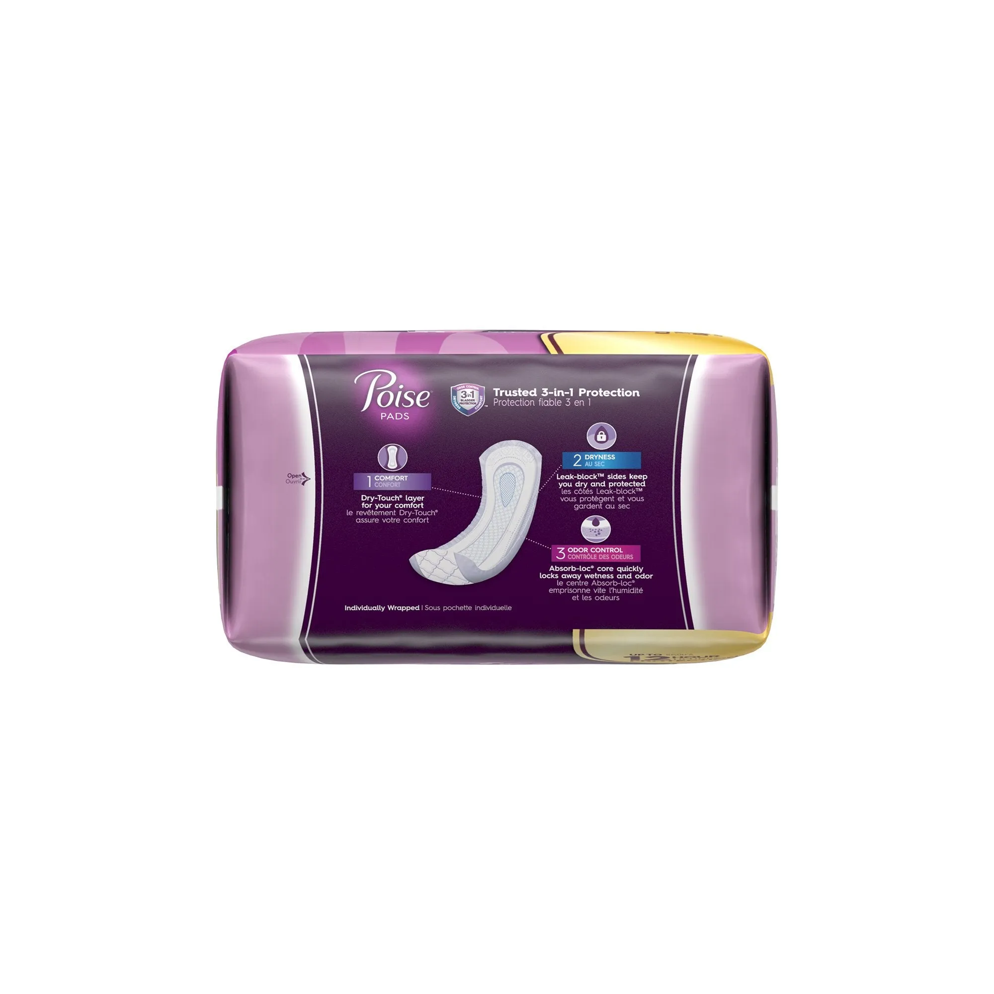 Poise Bladder Control Female Disposable Pads, Heavy Absorbency, Absorb-Loc Core, One Size Fits, 15.9 Inch