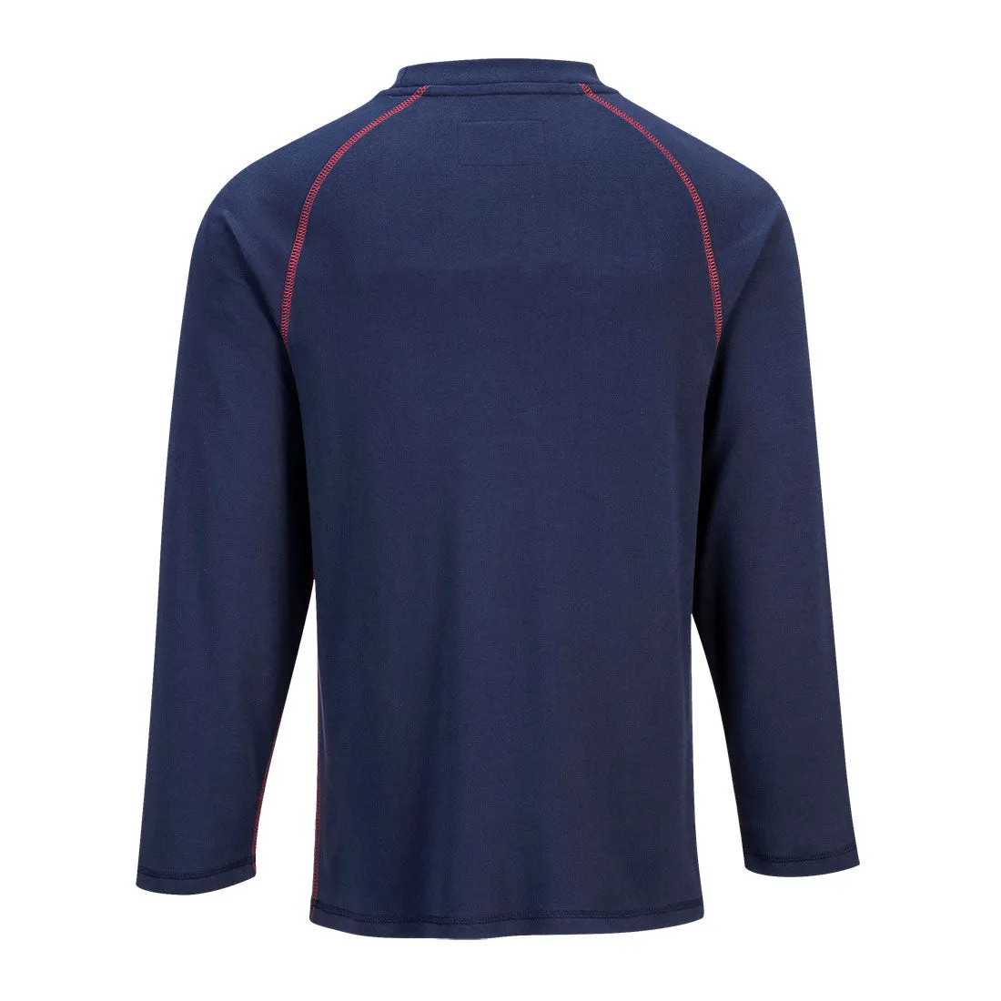 PORTWEST Crew Navy Long Sleeve FR T Shirt