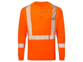 Portwest® Frontline Henley Reflective Trim Long Sleeve T-Shirt - X Back - Orange - IFS662