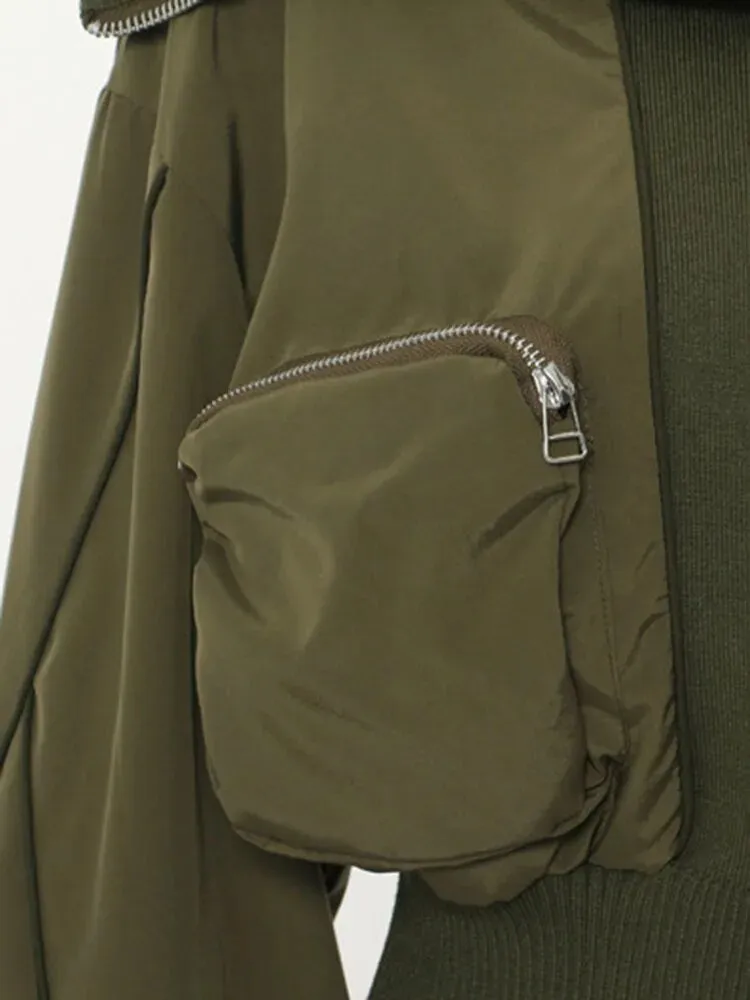 Pre Order:  Double Front Pockets Army Green Jacket