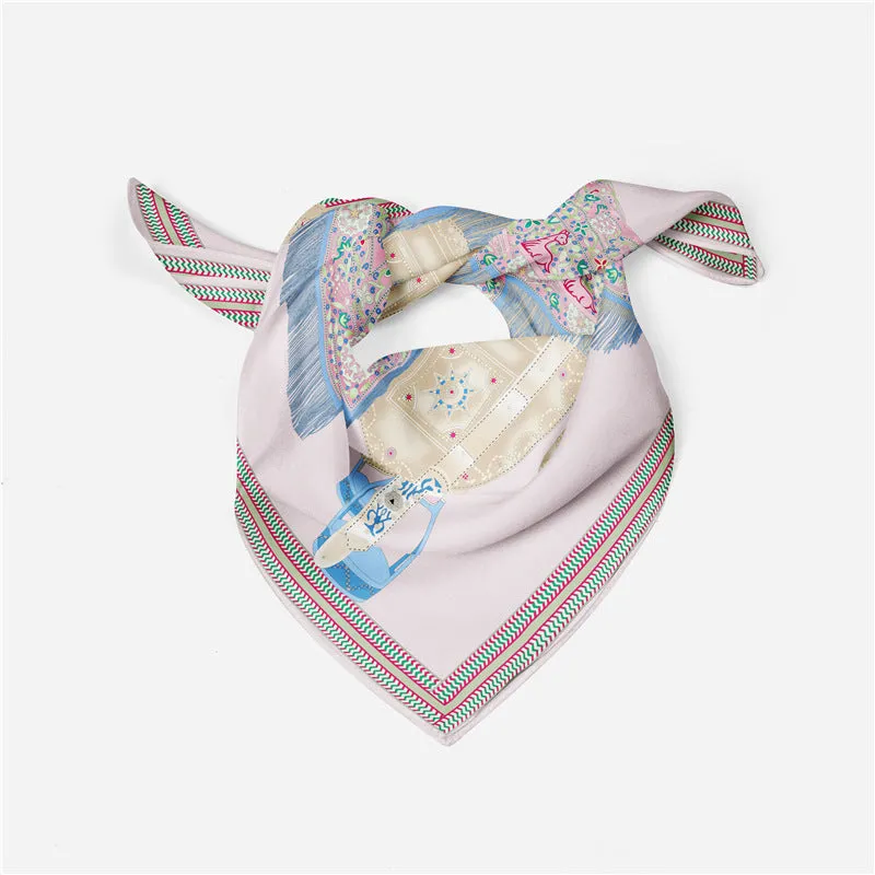 Pre Order:  Horse Saddle Print Square Scarf