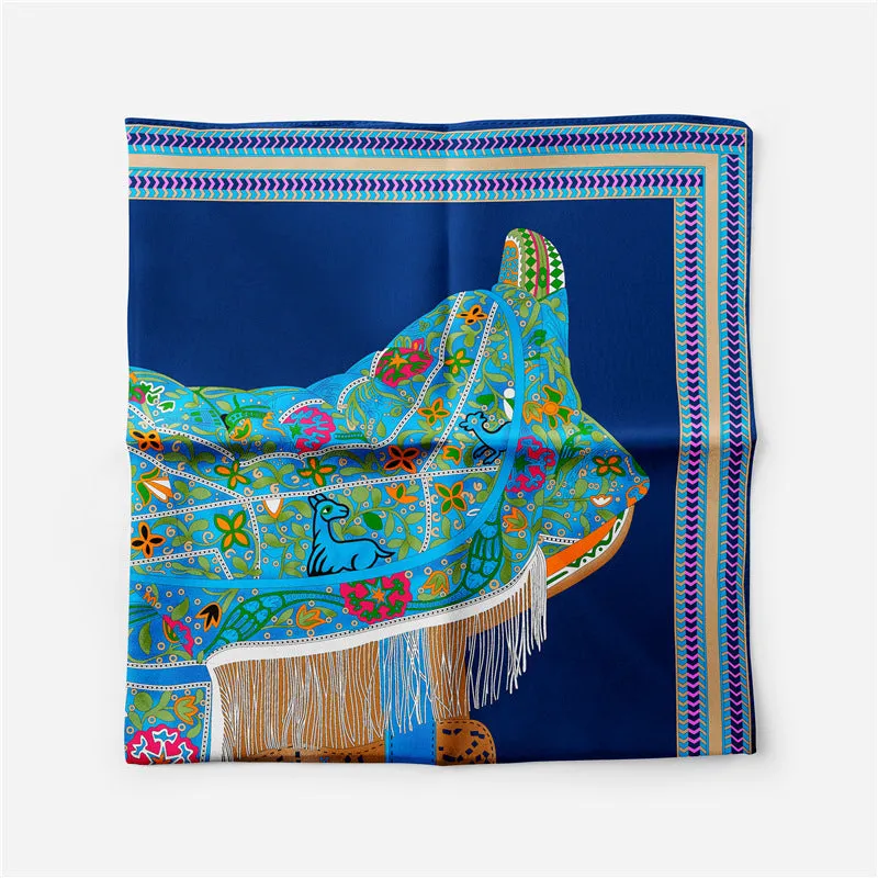 Pre Order:  Horse Saddle Print Square Scarf