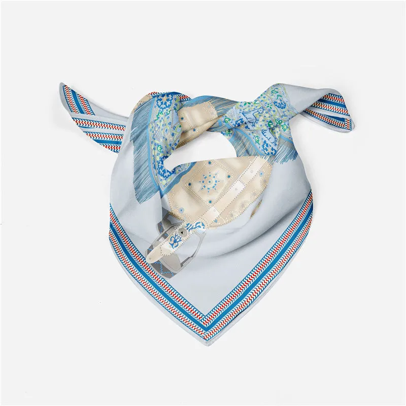 Pre Order:  Horse Saddle Print Square Scarf