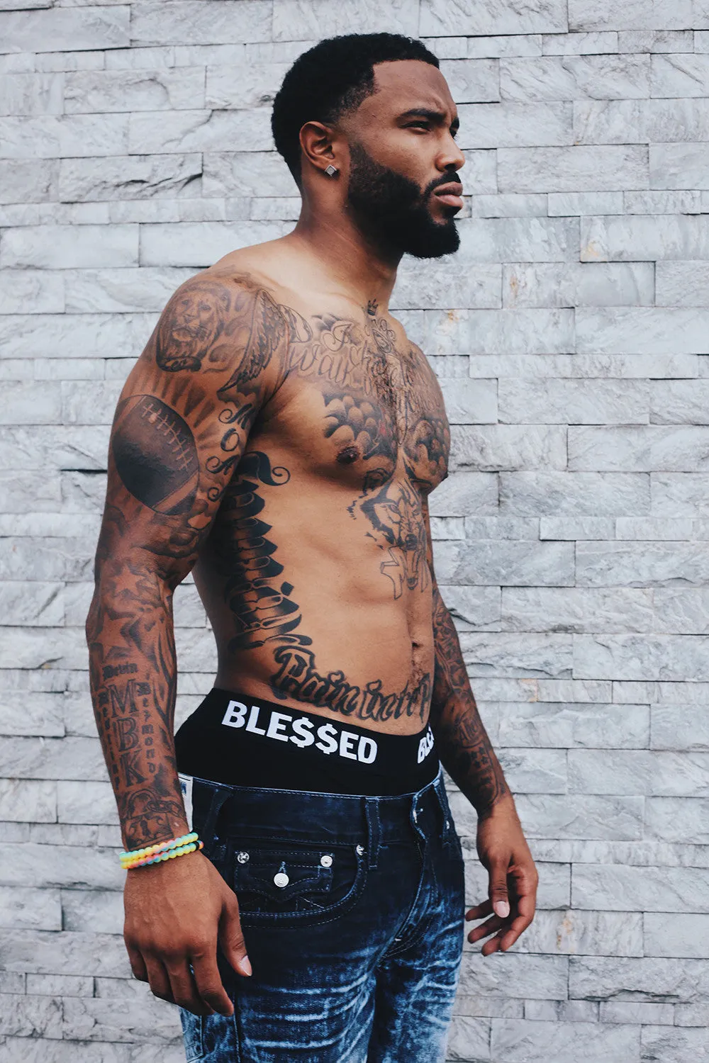 "Blessed" Boxer Brief Underwear (2PK-Grey)