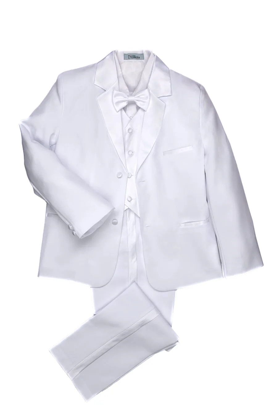 "Princeton" Kids White Tuxedo (5-Piece Set)