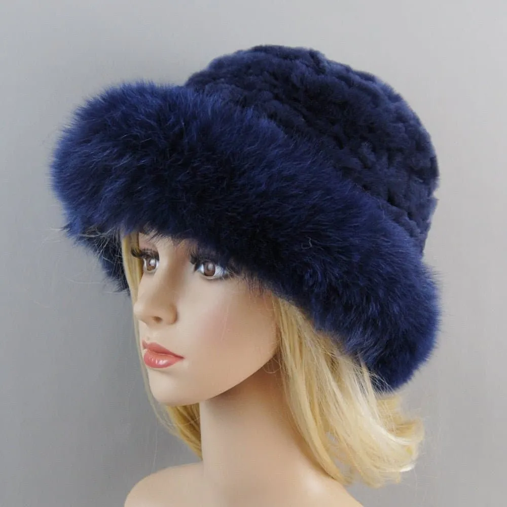 Rabbit and Fox Fur Bomber Hats for Women - Luxurious, Warm, and Fashionable